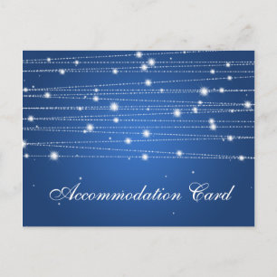 Elegant Accommodation Sparkling Lines Sapphire Postcard