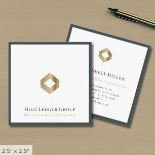 Elegant Accountant CPA Tax Consultant Square Business Card