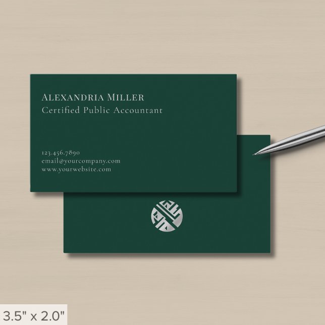 Elegant Accountant Tax Preparer Business Card (Creator Uploaded)
