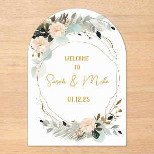 Elegant Acrylic Arch Modern Wedding Invitation 