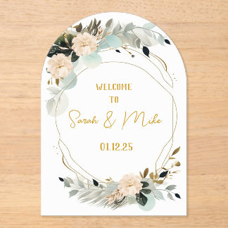Elegant Acrylic Arch Modern Wedding Invitation 