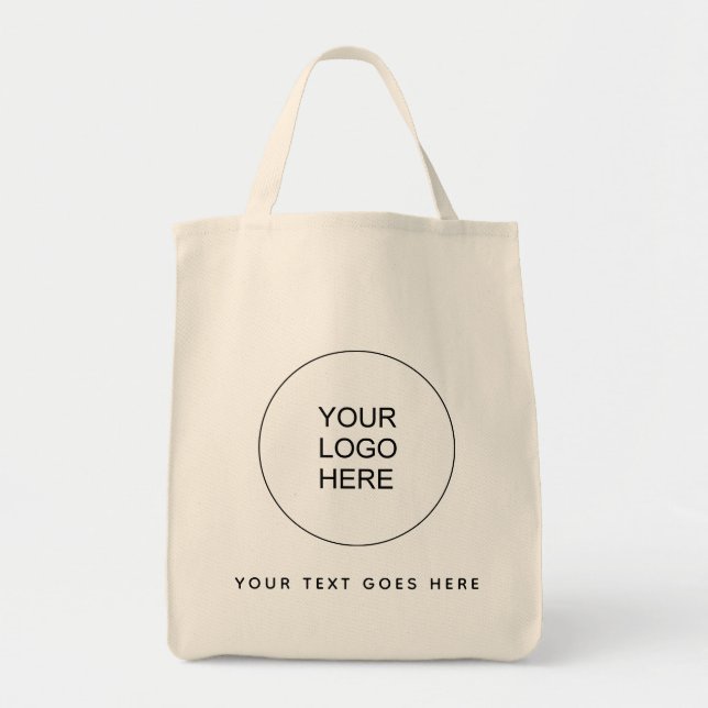 Elegant Add Business Company Logo Modern Tote Bag (Front)