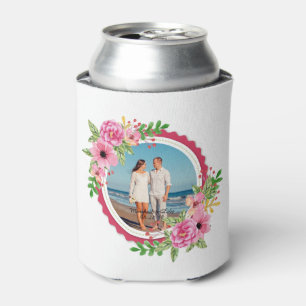 Elegant Add Your Own Photo Wedding Can Cooler