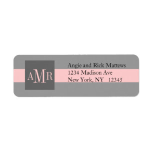 Elegant Address Labels Three Monograms Weddings