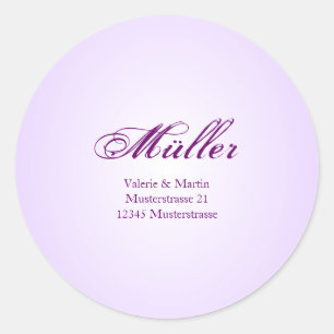 Elegant address sticker in Lila for your wedding