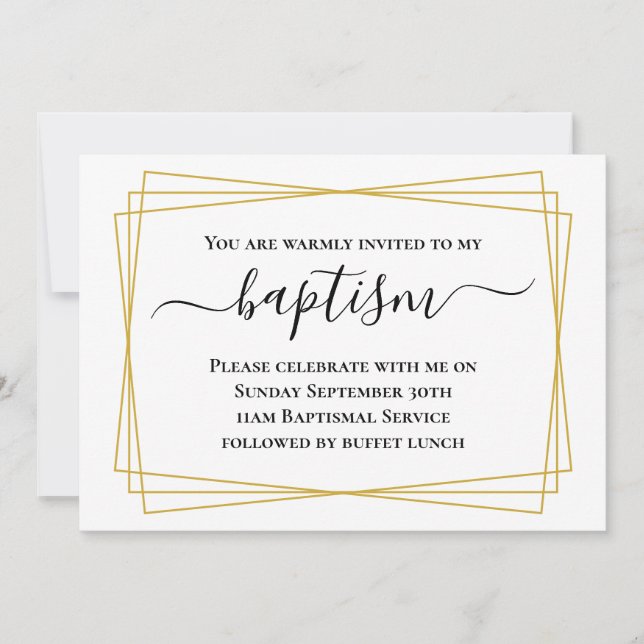 Elegant Adult Baptism Invitation (Front)