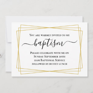Elegant Adult Baptism Invitation