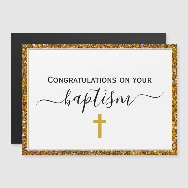 Elegant ADULT BAPTISM Magnetic Card (Front/Back)