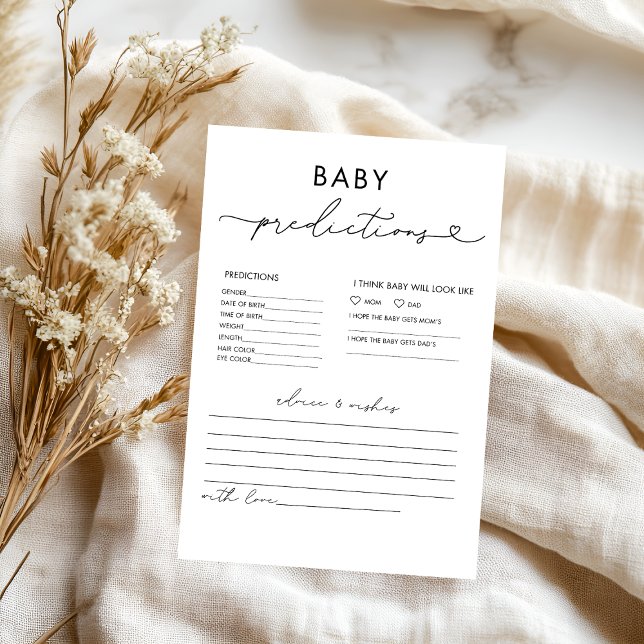 Elegant Advice and Predictions Baby Shower Games  Flyer (Creator Uploaded)