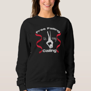 Elegant Aerial Silks And Free Falling Design Sweatshirt
