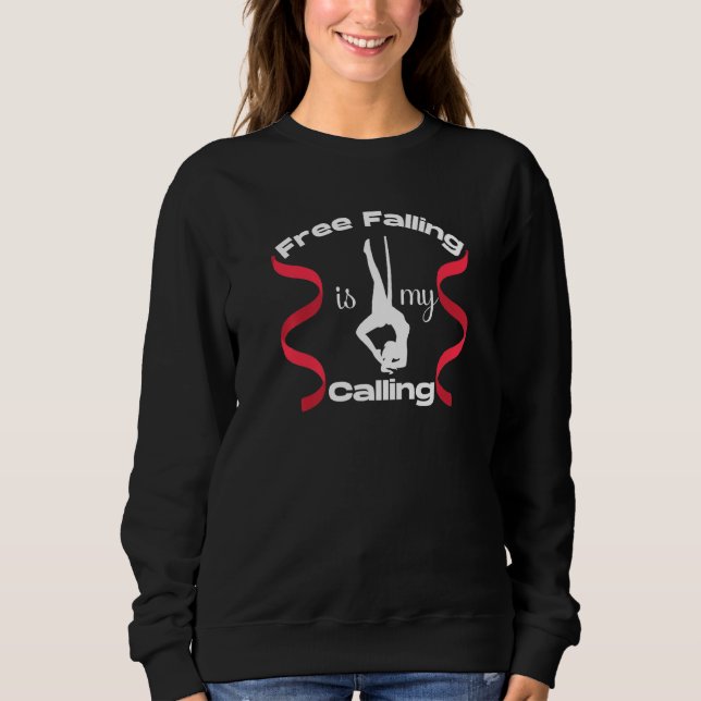Elegant Aerial Silks And Free Falling Design Sweatshirt (Front)