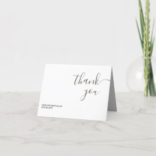 Elegant Aesthetic Minimalist ThankYou Folded Card