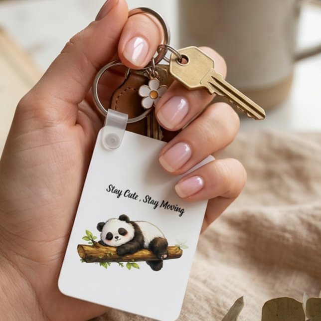 Elegant Aesthetic Panda Gift – Simple Minimal Cute Key Ring (Creator Uploaded)