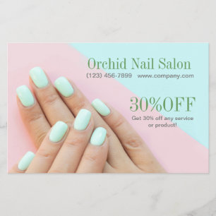 Elegant Aesthetician SPA Nail Salon Price Lists  Flyer