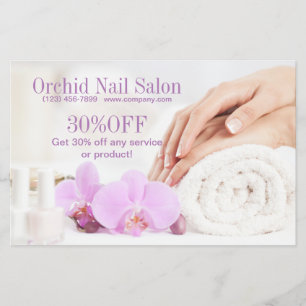Elegant Aesthetician SPA Nail Salon Price Lists  Flyer