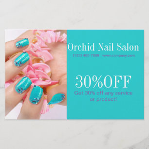 Elegant Aesthetician SPA Nail Salon Price Lists  Flyer