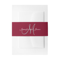 Elegant Affair Burgundy Monogram Script Wedding