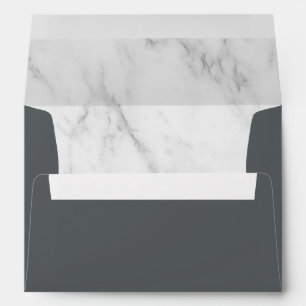 Elegant Affair Charcoal Grey and Marble Envelopes