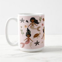 Elegant African American Mermaid Mug