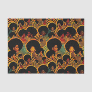 Elegant African Ethnic Pattern in Vibrant Hues Tissue Paper