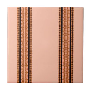 Elegant African-Inspired Ceramic Tile