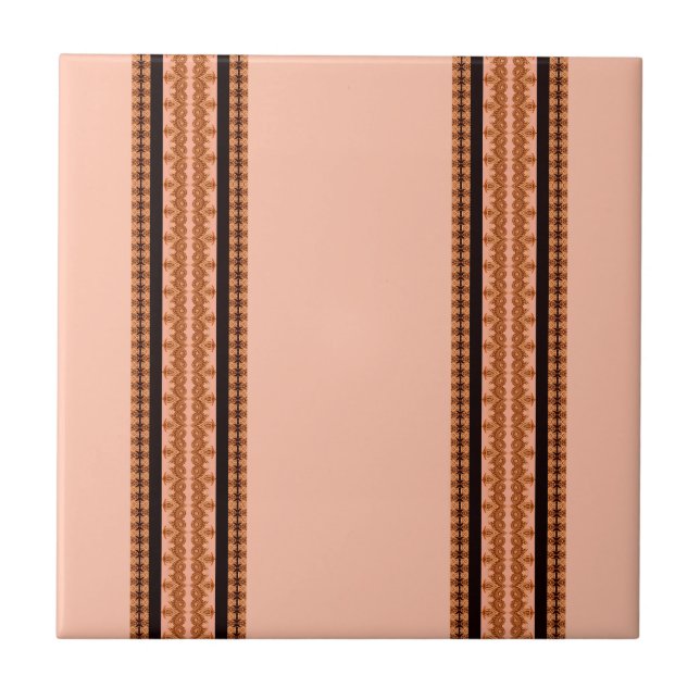 Elegant African-Inspired  Ceramic Tile (Front)