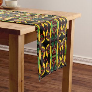 Elegant African-Inspired Short Table Runner