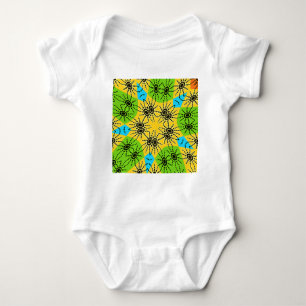 Elegant African-Inspired Spider Traditional Motif  Baby Bodysuit