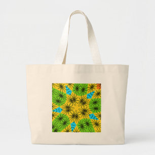 Elegant African-Inspired Spider Traditional Motif  Large Tote Bag