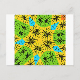 Elegant African-Inspired Spider Traditional Motif  Postcard