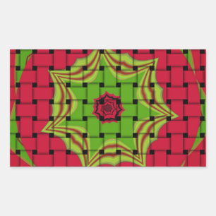 Elegant African Lovely Woven vector print pattern  Rectangular Sticker