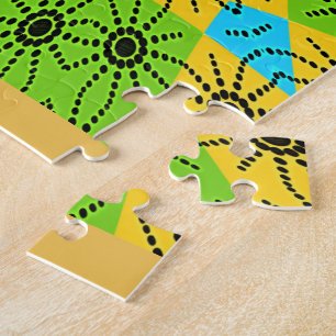 Elegant African Spider Motif vector art print! Jigsaw Puzzle