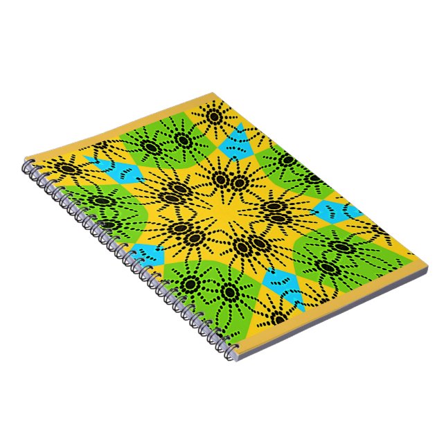 Elegant African Spider Motif vector art print! Notebook (Right Side)