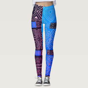 Elegant African Tribal Geometric Pattern Leggings