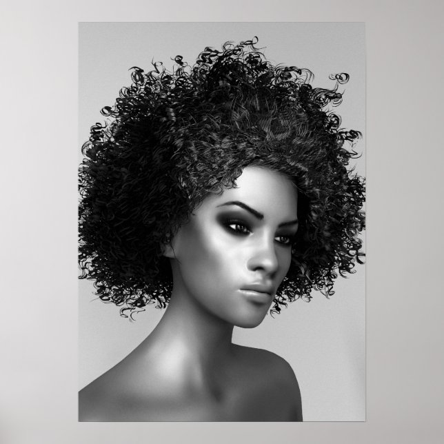 Elegant Afro Hair Poster (Front)