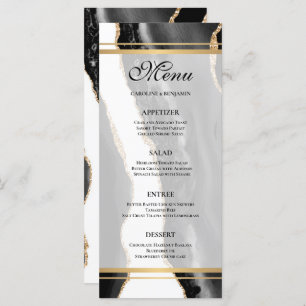 Elegant agate Wedding Menu