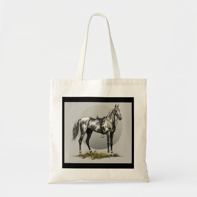 Elegant Akhal-Teke Horse Carryall Tote Bag (Front)