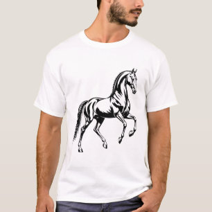 Elegant Akhal-Teke Horse Stylised Illustration T-Shirt