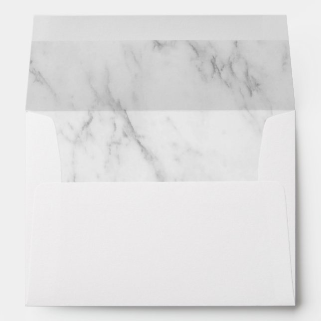 Elegant Alabaster Marble with Your Return Address Envelope (Back (Bottom))