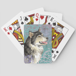 Elegant Alaskan Malemute Playing Cards