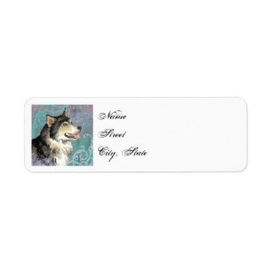 Elegant Alaskan Malemute Return Address Label