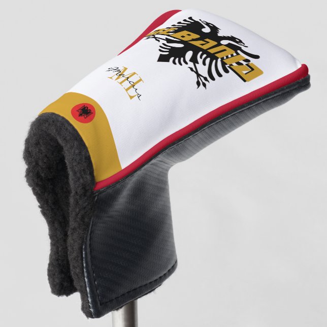 Elegant Albania Patriotic Golf & Albanian Flag Golf Head Cover (3/4 Front)
