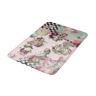 Elegant Alice in Wonderland chic Bath Mat