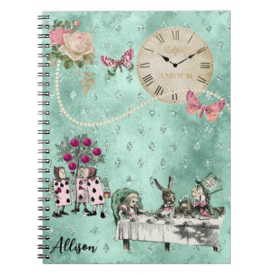 Elegant Alice In Wonderland Personalised Notebook