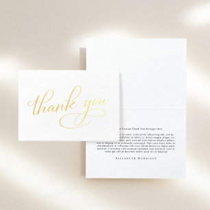 Elegant All Occasion Thank You Foil Card