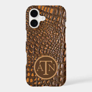 Elegant Alligator Skin Monogram