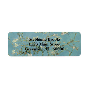 Elegant "Almond Blossom" Tree Return Address Label