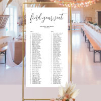 Elegant Alphabetical Order Wedding Seating Chart