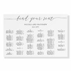 Elegant Alphabetical Wedding Seating Chart