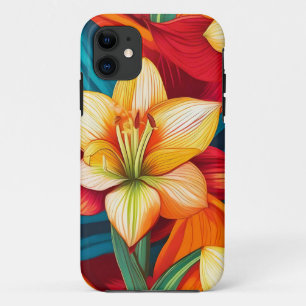 Elegant Amaryllis Floral Botanical iPhone 11 Case